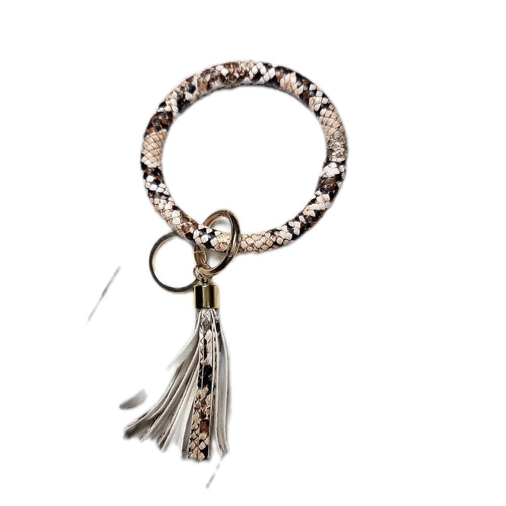 Snake Print Keychain Bracelet